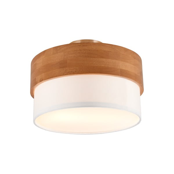 Plafoniera in colore bianco-naturale con paralume in tessuto Seasons - Trio-image-2