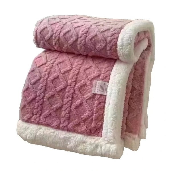 Coperta rosa in sherpa 150x200 cm Island - My House-image-1