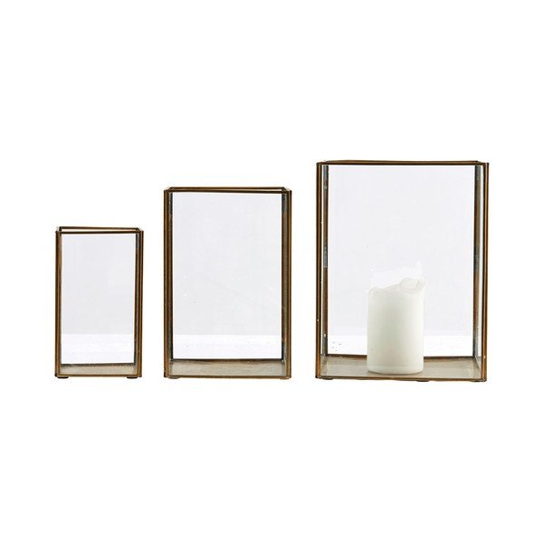 Set di 3 lanterne con struttura in ottone Pilastro - House Doctor