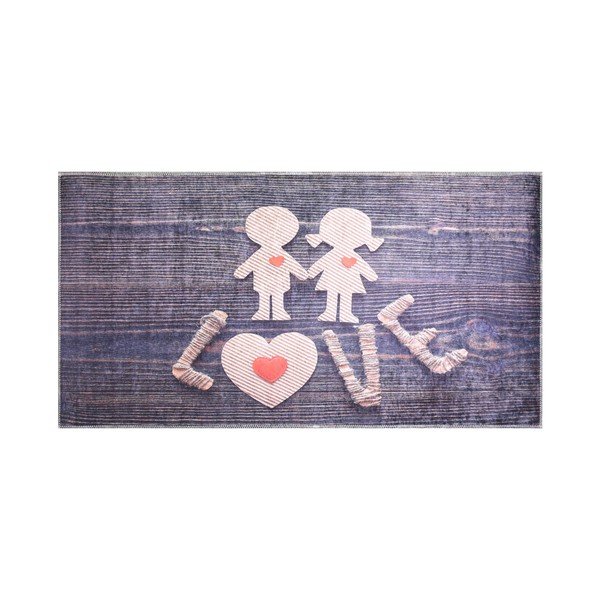Tappeto durevole Love is Everywhere, 80 x 150 cm - Vitaus-image-1