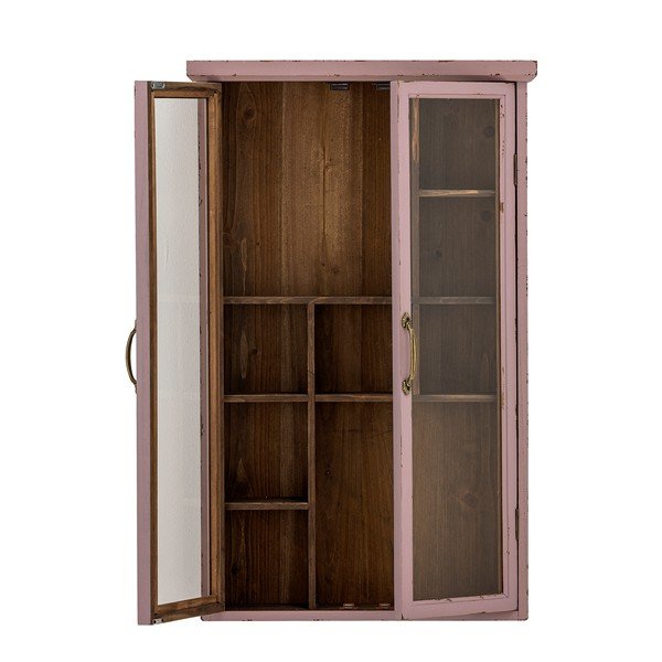 Vetrina rosa polveroso in abete massiccio 50x80x14 cm Hazem – Bloomingville-image-4