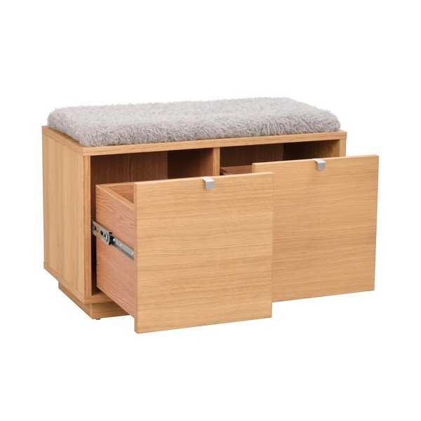 Panca in colore naturale effetto rovere 70 cm Confetti - Rowico-image-3