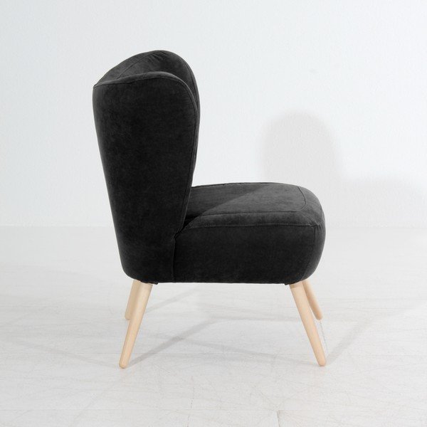 Poltrona nera Sari Velur - Max Winzer-image-1