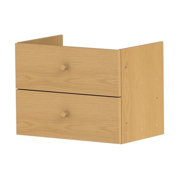 Componente - cassetti in rovere decorato in colore naturale 43x33 cm Z - Tenzo-image-2