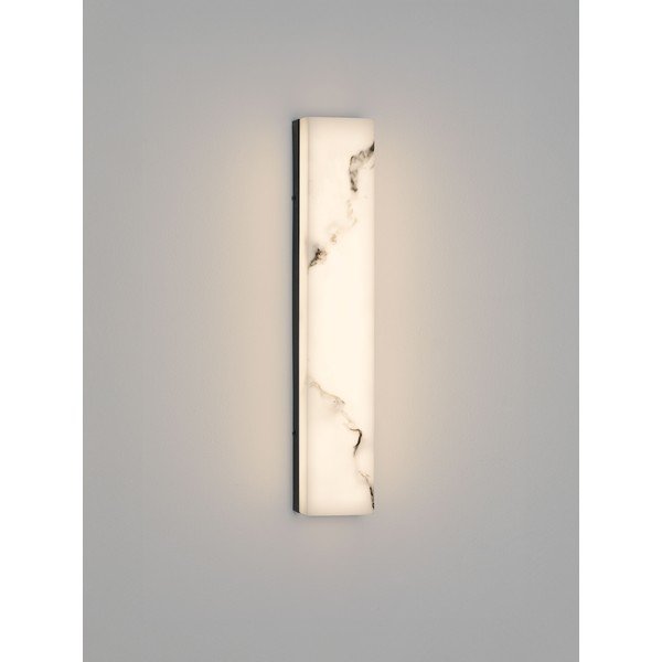 Lampada da parete LED bianca/nera opaca con effetto pietra Shado – Nova Luce-image-3
