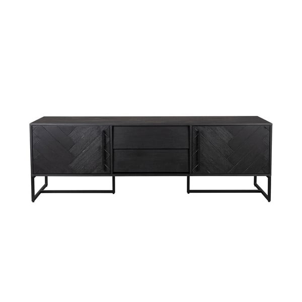 Tavolo TV nero in legno esotico 180x60 cm Class - Dutchbone