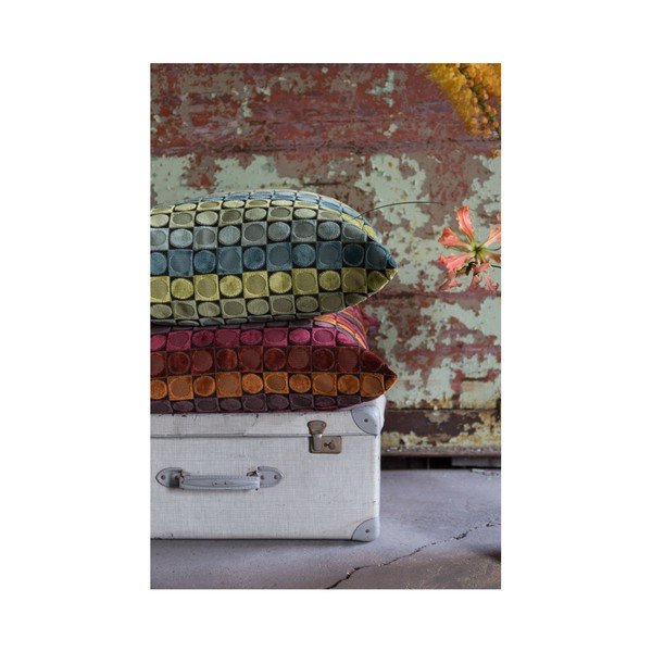 Cuscino verde e blu , 45 x 45 cm Ottava - Dutchbone-image-1