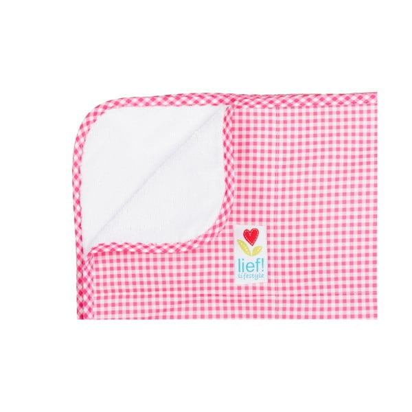Copriletto per lettino rosa e bianco, 100 x 150 cm - Tiseco Home Studio-image-1