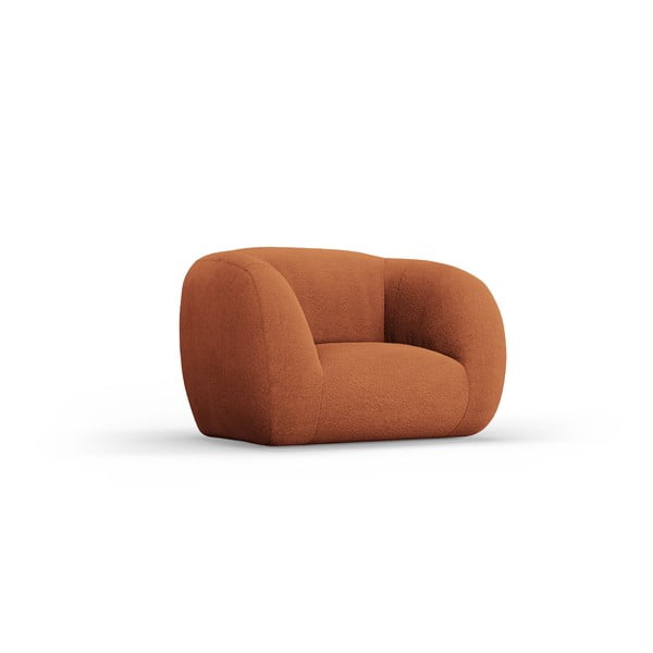 Poltrona in tessuto bouclé arancione Essen - Cosmopolitan Design