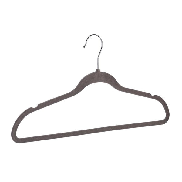 Set di 5 appendiabiti in plastica grigia Flocking - Wenko-image-2