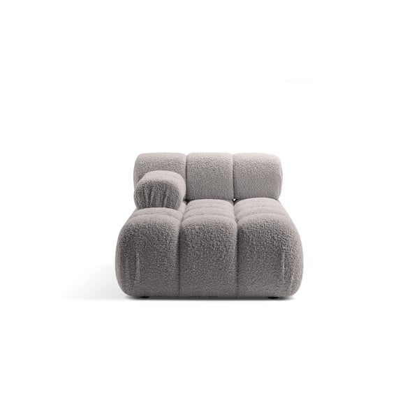 Modulo divano grigio chiaro in tessuto bouclé (angolo sinistro) Bellis - Micadoni Home