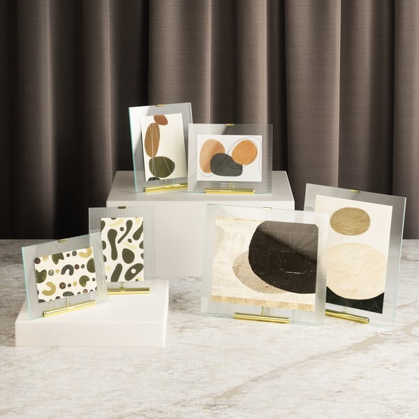 Cornice dorata in vetro verticale con sostegno 16x20 cm Flute – Umbra-image-4