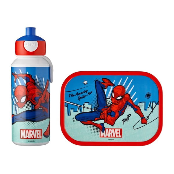 Scatola per la merenda del bambino con biberon Spiderman - Mepal