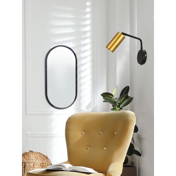 Lampada da parete in metallo di colore nero-oro Tina - Candellux Lighting-image-1