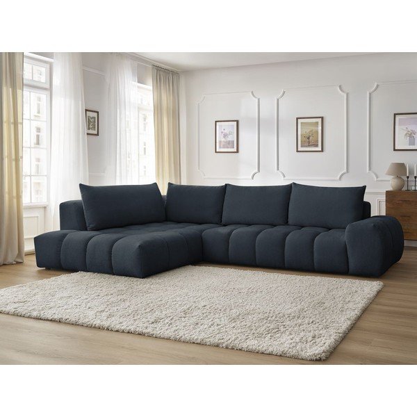 Divano angolare blu scuro Everest - Bobochic Paris-image-1
