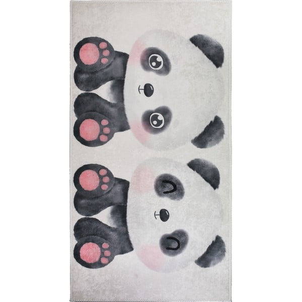 Tappeto bianco e nero per bambini 120x180 cm Panda Friends - Vitaus