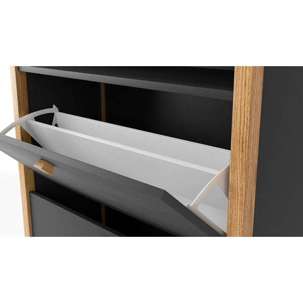 Scarpiera grigio scuro con due cassetti Bode - Woodman-image-4