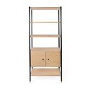 Libreria nera in rovere 90x180 cm Jungend - Woodman