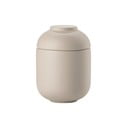 Organizer da bagno beige in gres per dischetti di cotone Sensu – Zone