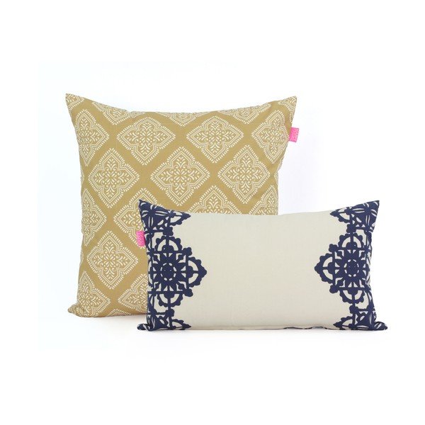 Sada 2 bavlněných povlaků na polštář Happy Friday Embroidery-image-2