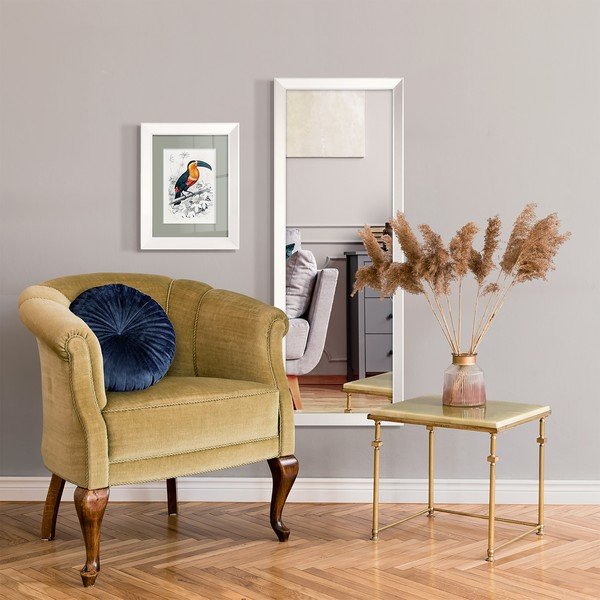 Specchio da parete con cornice bianca ienne, 42 x 137 cm Paris - Styler-image-2