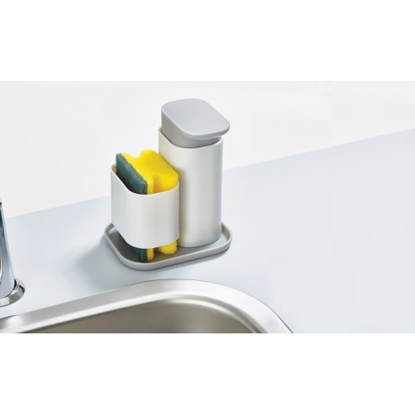 Dispenser di sapone grigio Duo - Joseph Joseph-image-1