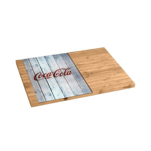 Bambusové prkénko se skleněnou částí Wenko Coca-Cola World