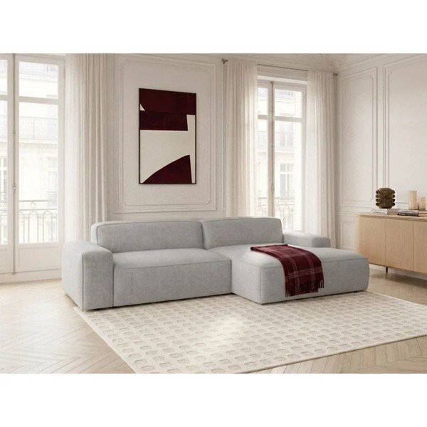 Divano angolare grigio allungabile/con movimento relax elettrico (con penisola a destra) Abel – Bobochic Paris-image-3