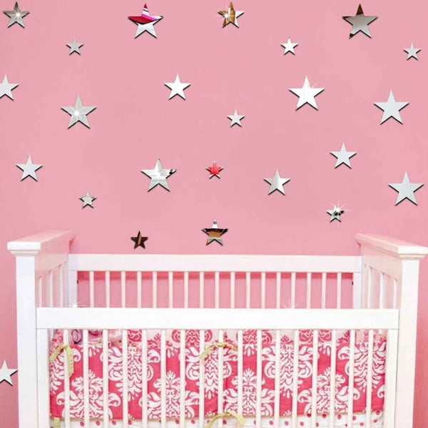 Set di 20 adesivi a specchio Stelle - Ambiance-image-2