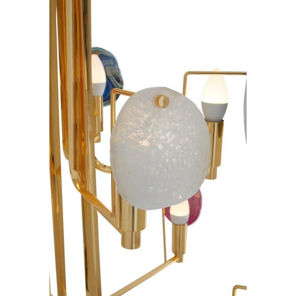 Lampadario dorato in metallo Glamour – Premier Housewares-image-4