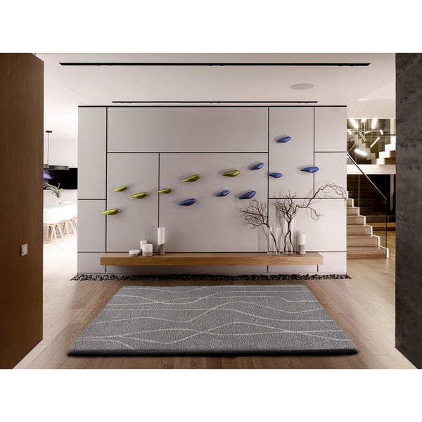 Tappeto grigio 80x150 cm Routa – Universal-image-4