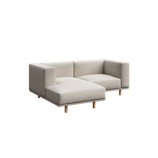 Divano angolare grigio chiaro (angolo sinistro) Kukumo - Ame Yens-image-2