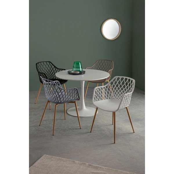 Specchio da parete con telaio in legno massiccio ø 42 cm Tiziano – Bizzotto-image-1