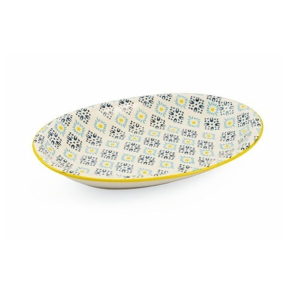 Servírovací talíř Villa d'Este Bohochic, délka 39 cm
