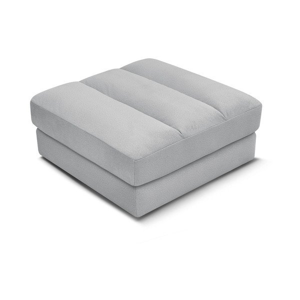 Poggiapiedi grigio chiaro con rivestimento in velluto Sierra – Bobochic Paris-image-4