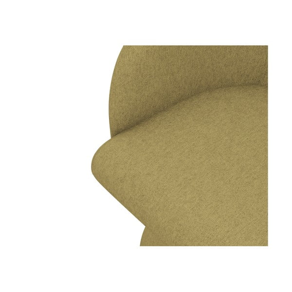 Sedia da pranzo color senape in imbottito Kanoa – Makamii-image-4