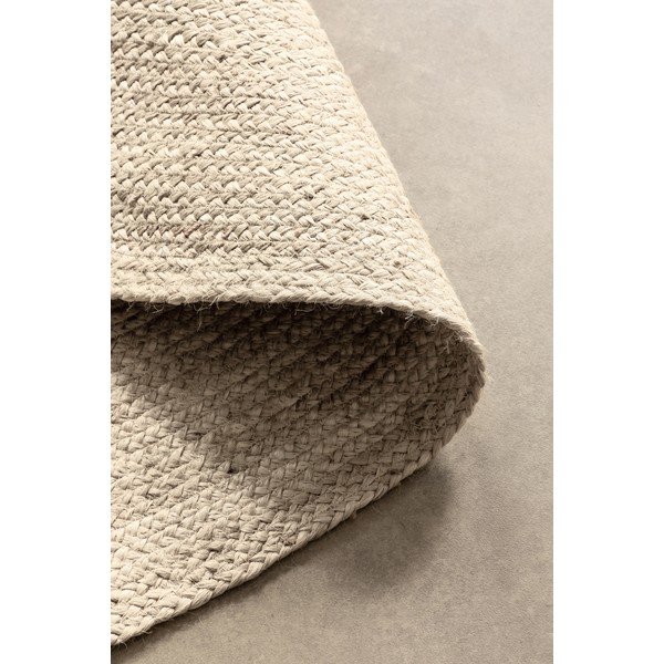 Tappeto rotondo color crema in iuta reversibile/tessuto a mano ø 200 cm Braided – Hanse Home-image-4