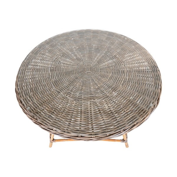 Tavolo da pranzo in rattan rotondo da giardino ø 120 cm Larisa - House Nordic-image-2