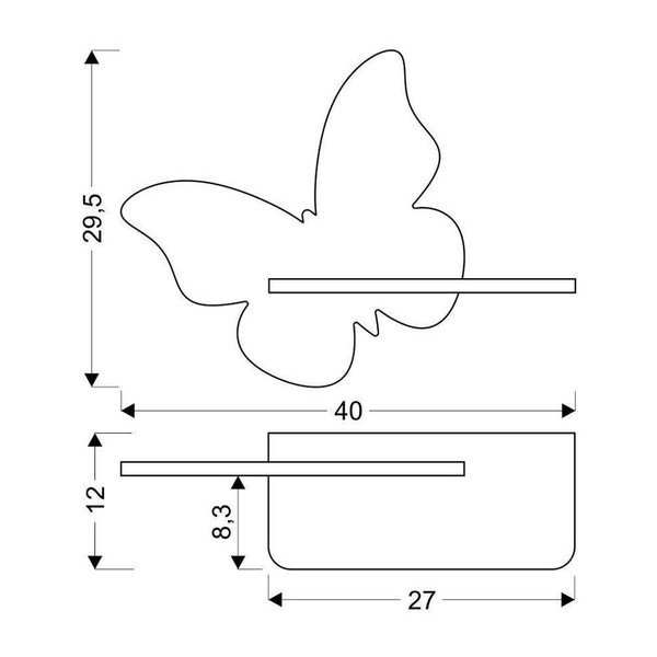 Apparecchio giallo per bambini Butterfly - Candellux Lighting-image-2