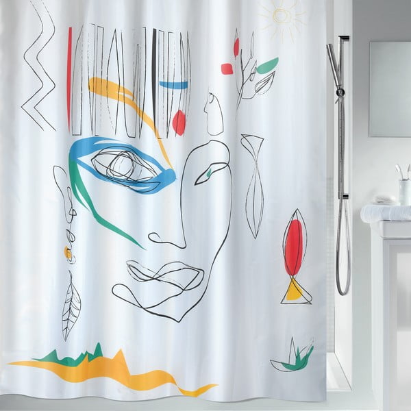 Tenda per doccia 180x200 cm Faces – Spirella-image-1