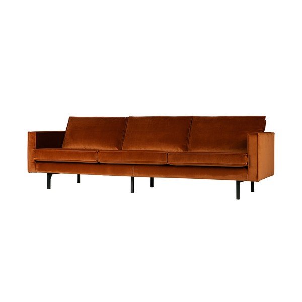 Divano arancione con rivestimento in velluto 277 cm Rodeo – WOOOD-image-2