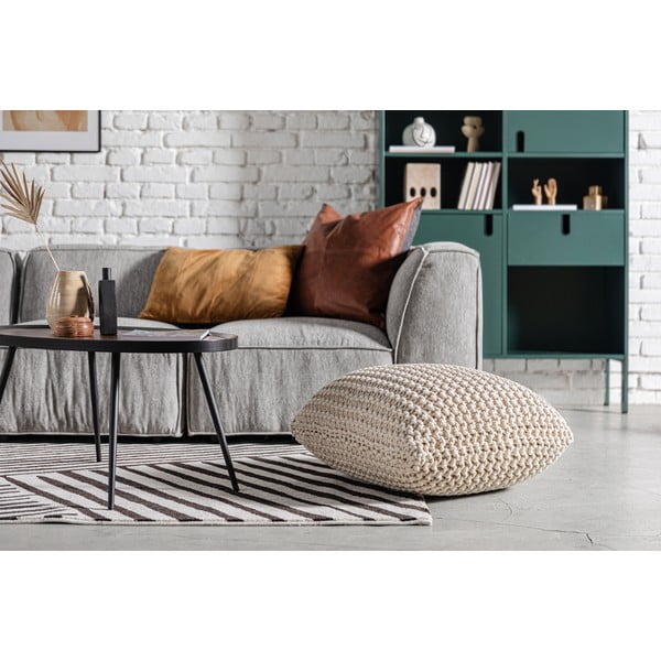 Pouf cuscino rosso mattone in maglia - Bonami Essentials-image-1