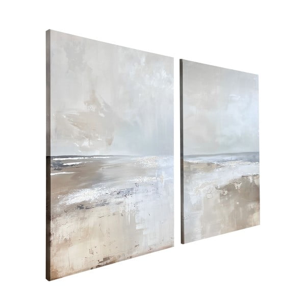 Set di quadri con elementi dipinti a mano 2 pz 50x70 cm Breeze – Styler-image-4