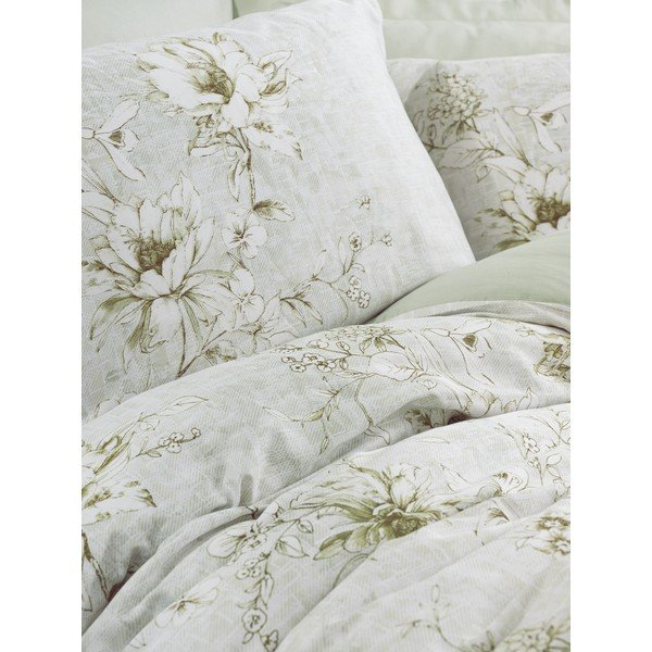 Biancheria da letto matrimoniale beige in cotone sateen 260x220 cm Lucida - Mijolnir-image-2