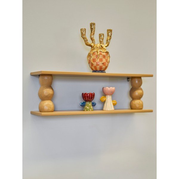 Mensola di colore naturale con ripiani multipli 80 cm Solan – Bloomingville-image-1