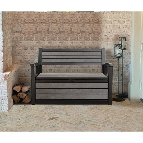 Panchina da giardino in plastica grigia Hudson - Keter-image-4