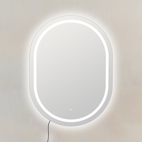 Specchio da parete con illuminazione incorporata 60x80 cm - Ixia-image-1