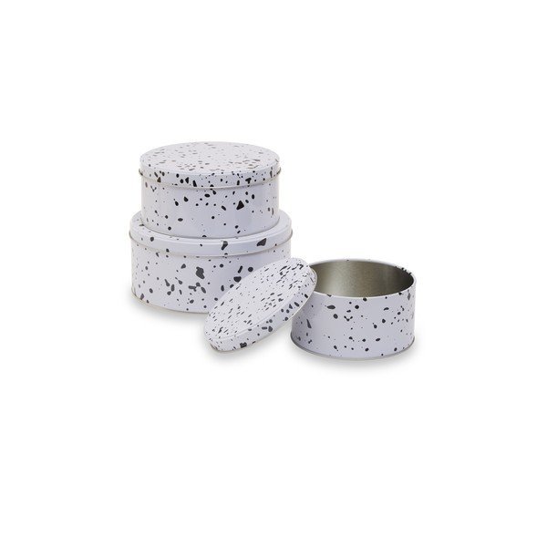 Barattoli per caramelle in metallo in set da 3 Speckled - Premier Housewares-image-3
