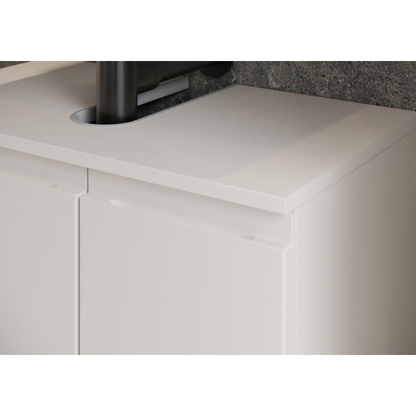 Mobile da lavabo color crema basso 60x56 cm Salinas – Germania-image-4