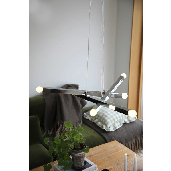 Lampadario argentato in metallo Stack – Markslöjd-image-1